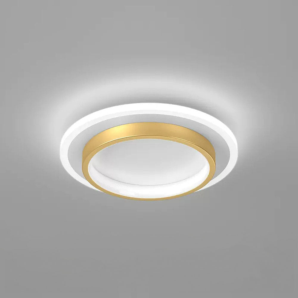 Modern LED Flush Mount Ceiling Light Fixture – Round Halo Ceiling Light