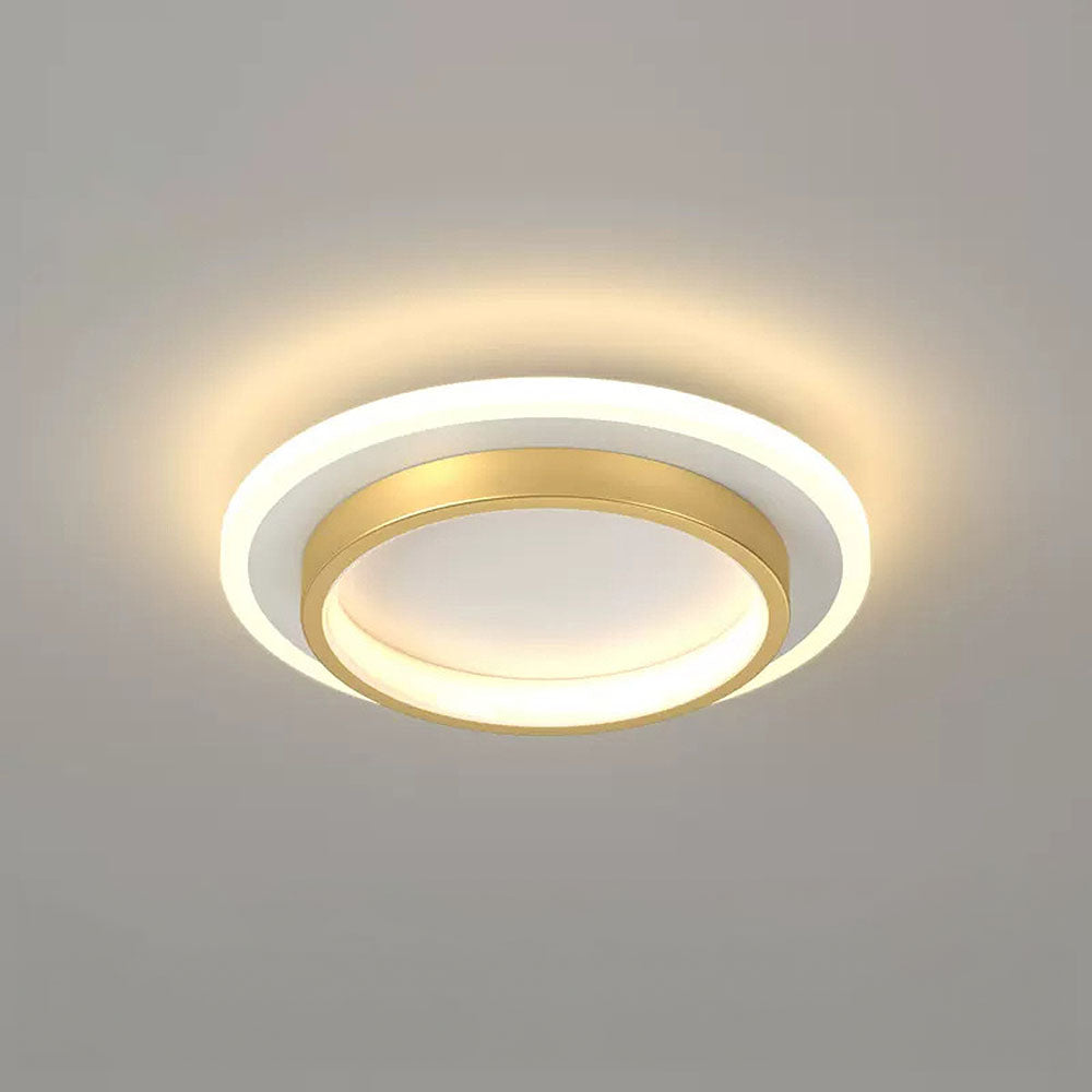 Modern LED Flush Mount Ceiling Light Fixture – Round Halo Ceiling Light