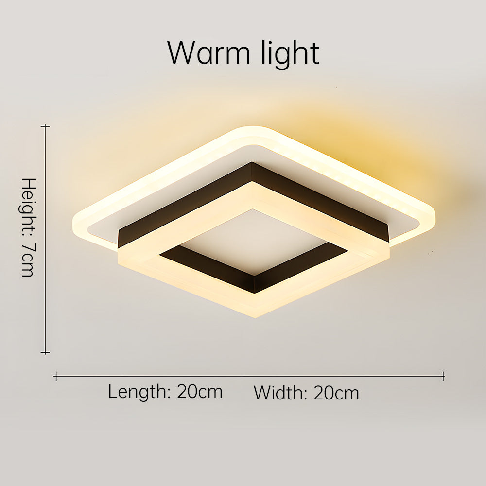 LED Flush Mount Ceiling Light Fixture – Modern Square Ceiling Light