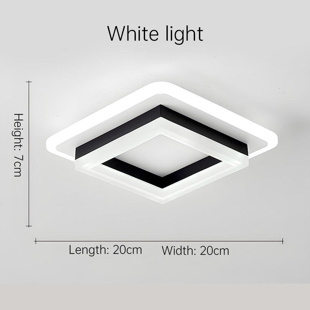 LED Flush Mount Ceiling Light Fixture – Modern Square Ceiling Light