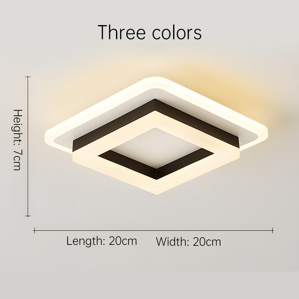LED Flush Mount Ceiling Light Fixture – Modern Square Ceiling Light