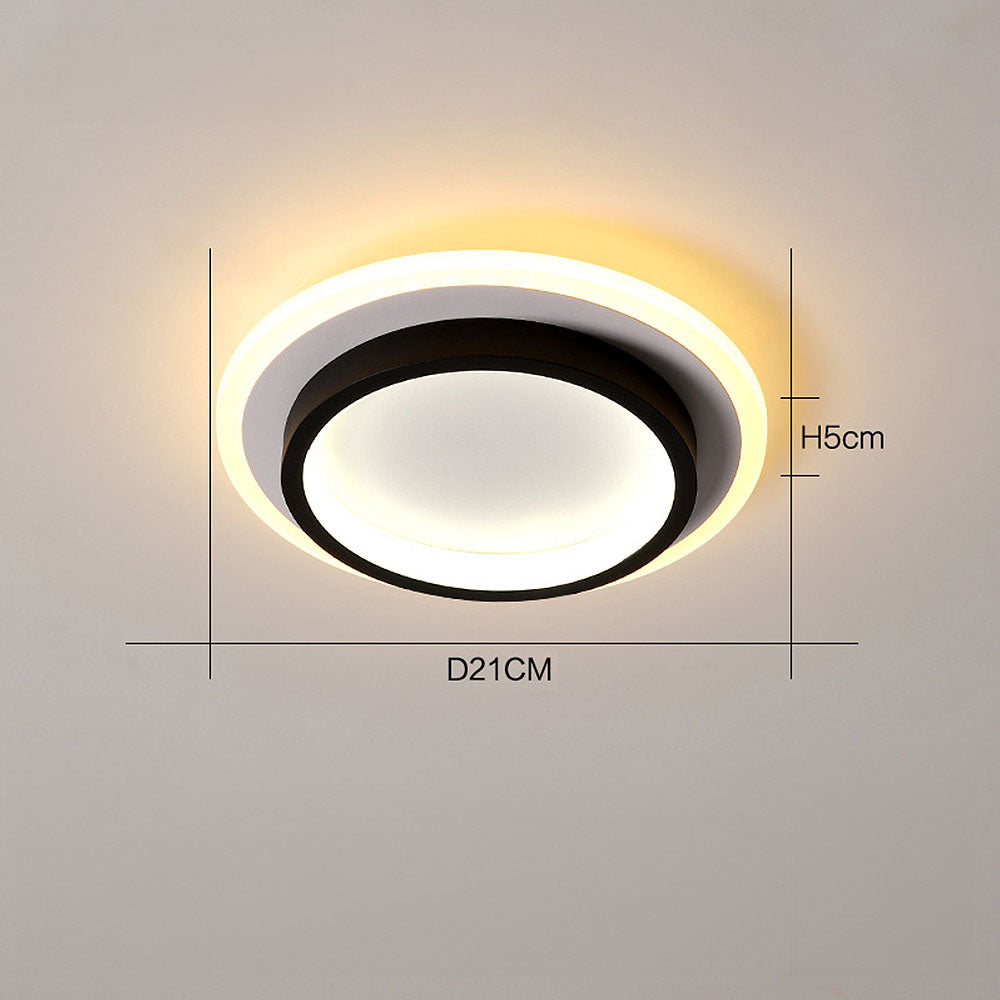 Modern LED Flush Mount Ceiling Light Fixture – Round Halo Ceiling Light