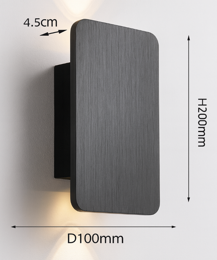 LED Wall Sconce Light Fixture – Modern 2-Light Up and Down Wall Light