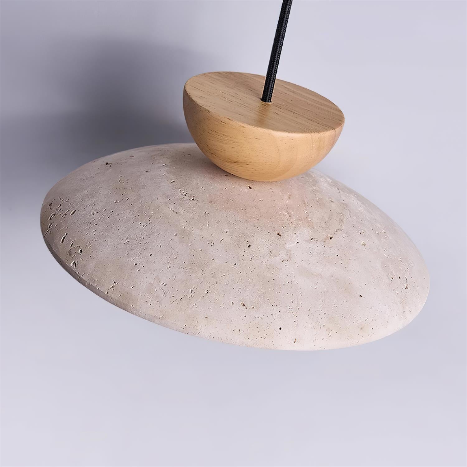Travertine Pendant Light – Modern Stone Hanging Ceiling Light
