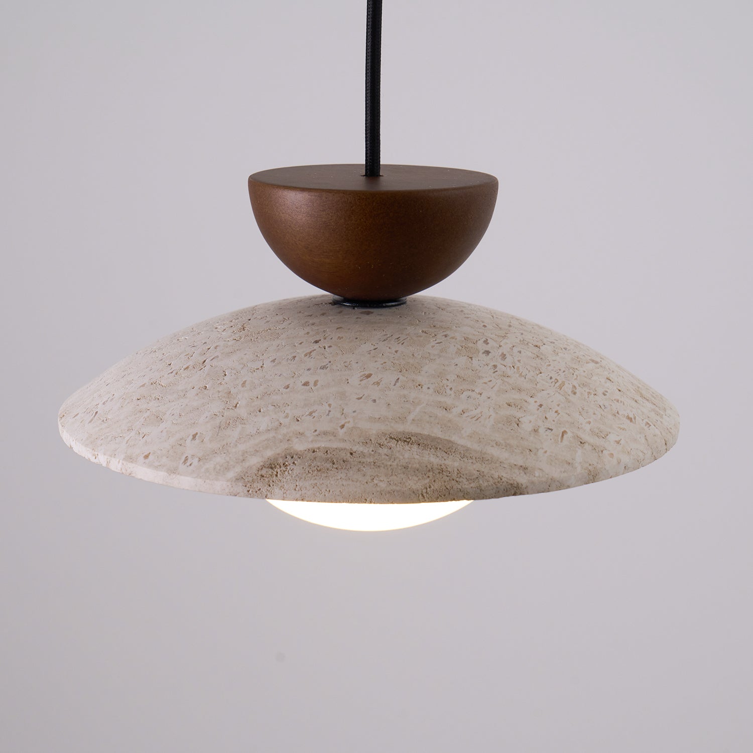 Travertine Pendant Light – Modern Stone Hanging Ceiling Light