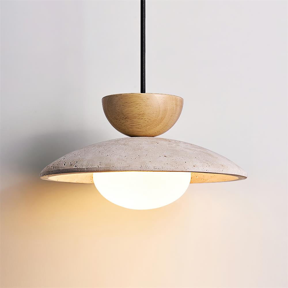 Travertine Pendant Light – Modern Stone Hanging Ceiling Light