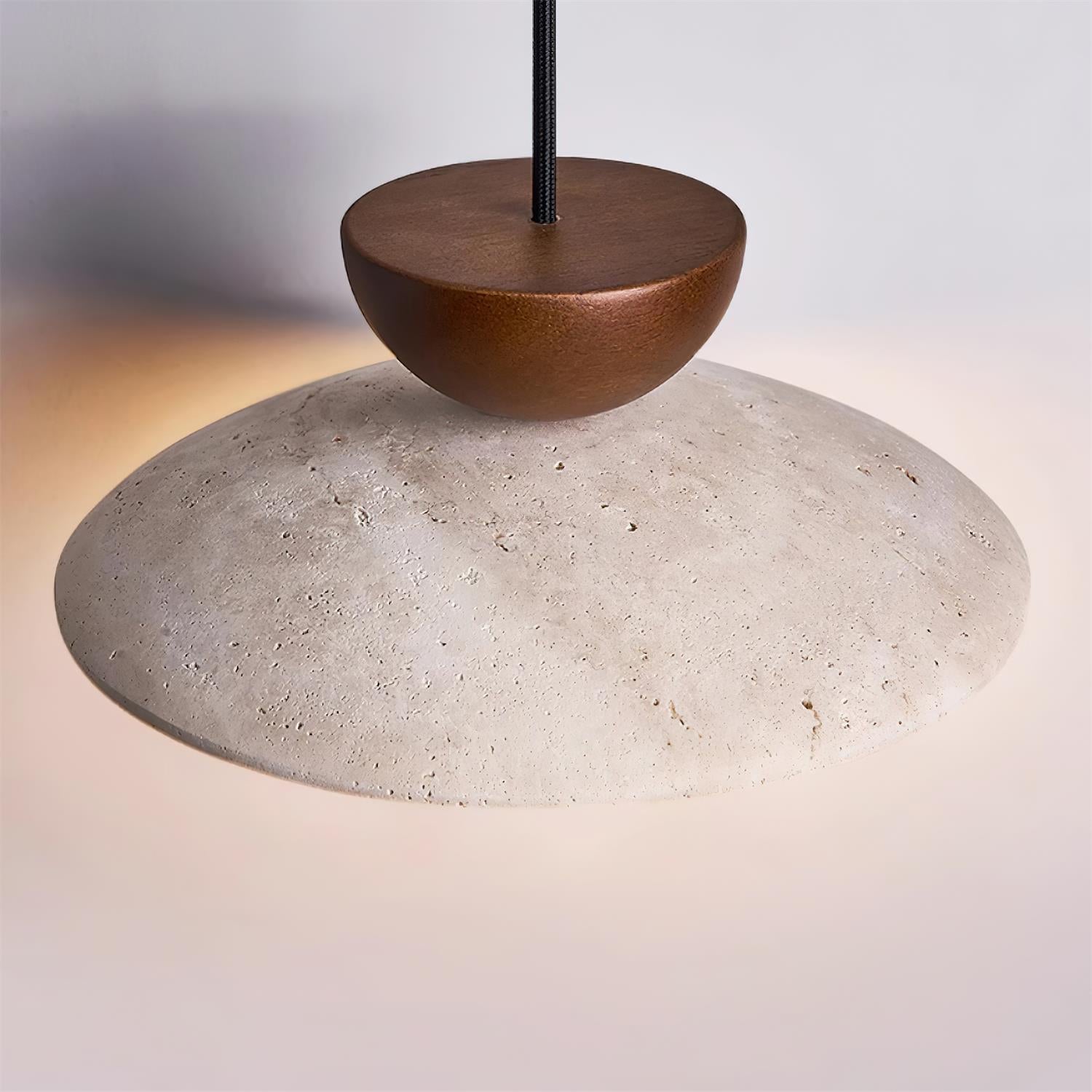Travertine Pendant Light – Modern Stone Hanging Ceiling Light