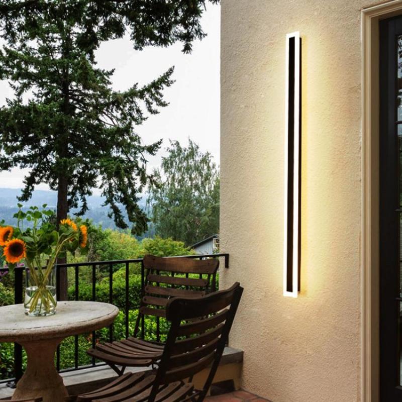 Outdoor Wall Light Fixture – Modern Waterproof Linear LED Wall Sconce