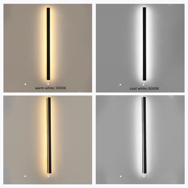LED Outdoor Wall Light Fixture – Modern Waterproof Linear Exterior Wall Light