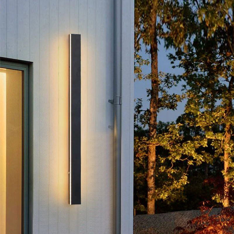 LED Outdoor Wall Light Fixture – Modern Waterproof Linear Exterior Wall Light