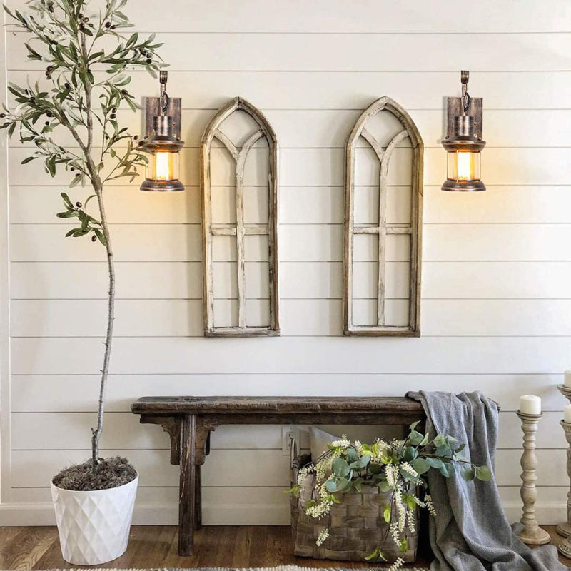 Industrial Wall Sconce Lighting Fixture – Vintage Farmhouse Rustic Wall Light