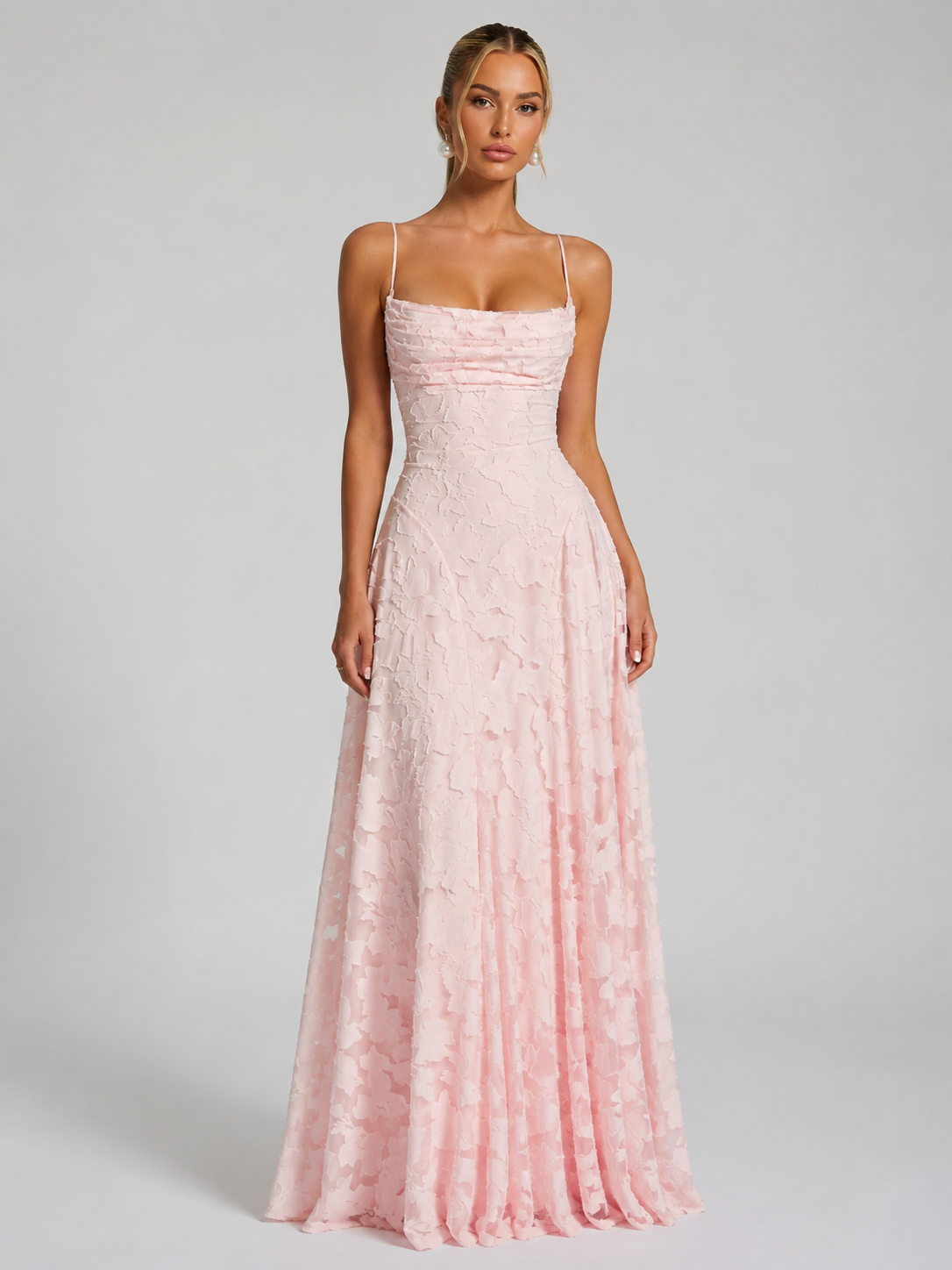 Floral Maxi Bodycon Dress – Elegant Occasion Silhouette