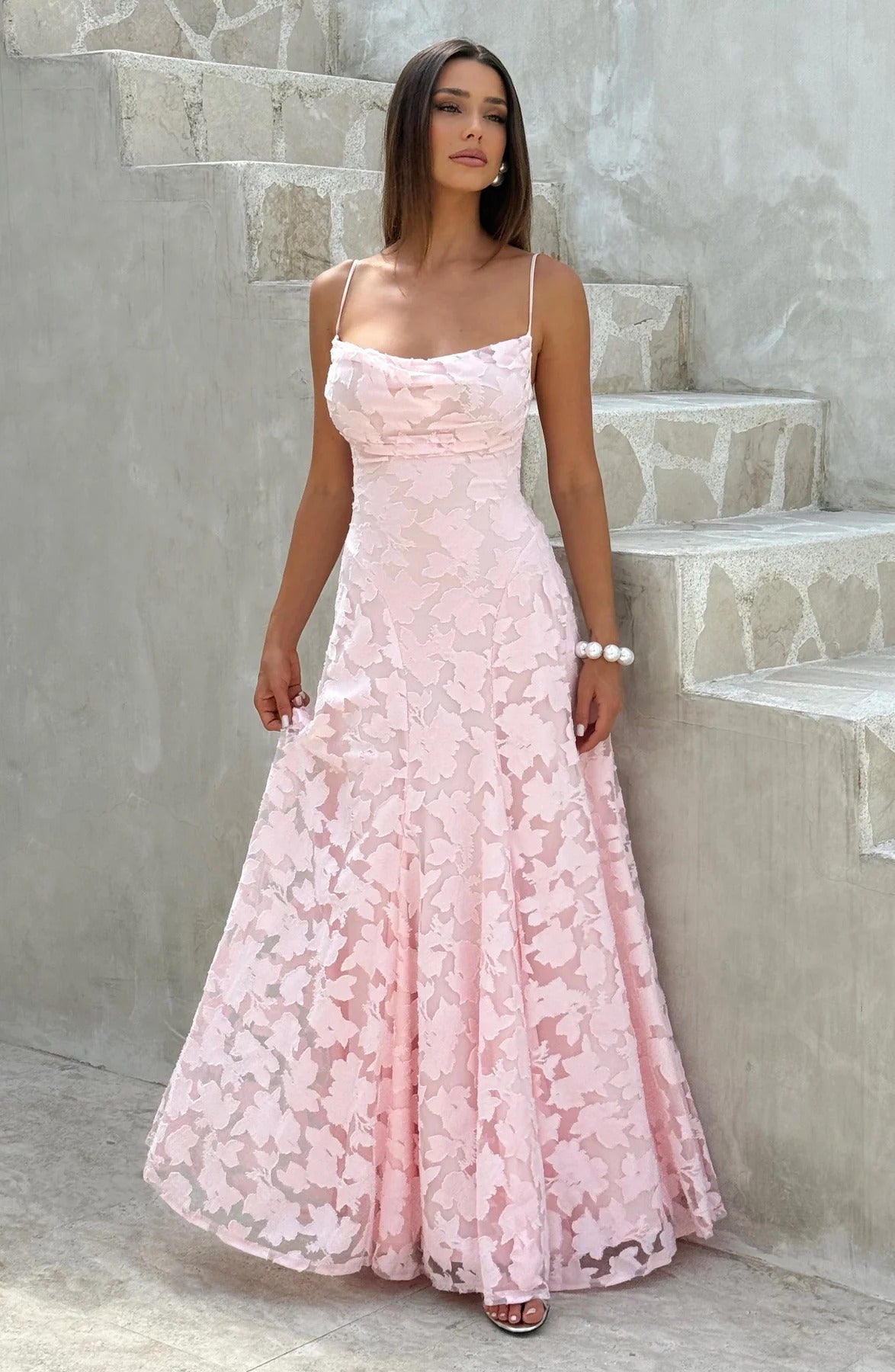 Floral Maxi Sleeveless Dress – Evening-Ready Elegance