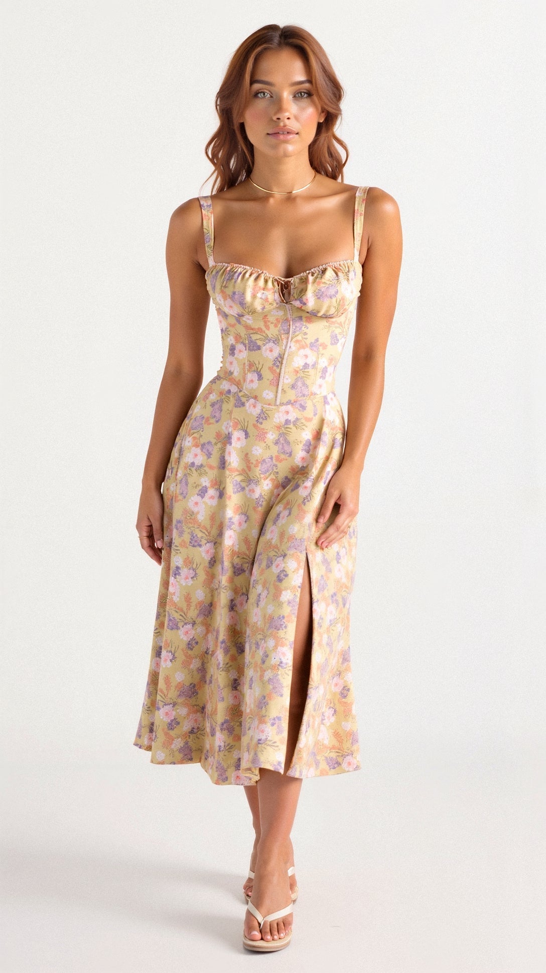 Floral Midi Dress – Evening-Ready Elegance