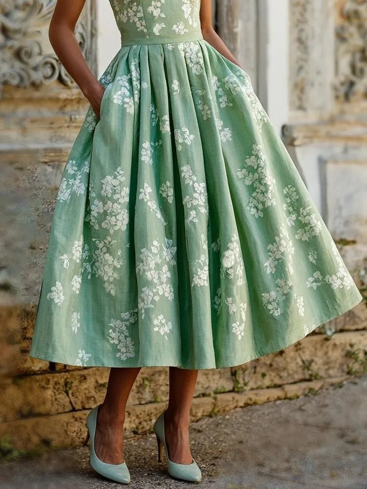 Floral Midi Wedding Guest Dress – Formal Wedding Guest Look