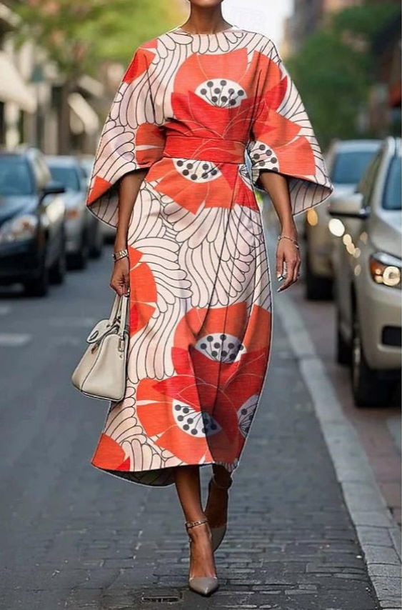 Floral Midi Wedding Guest Dress – Refined Summer Occasion Style