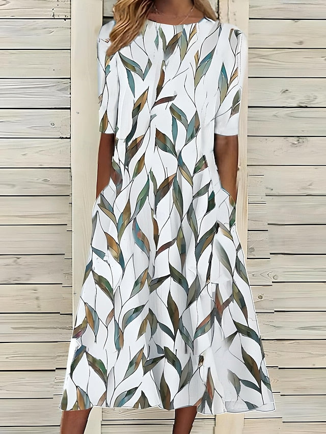 Floral Round-Neck Dress – Effortless Summer Style