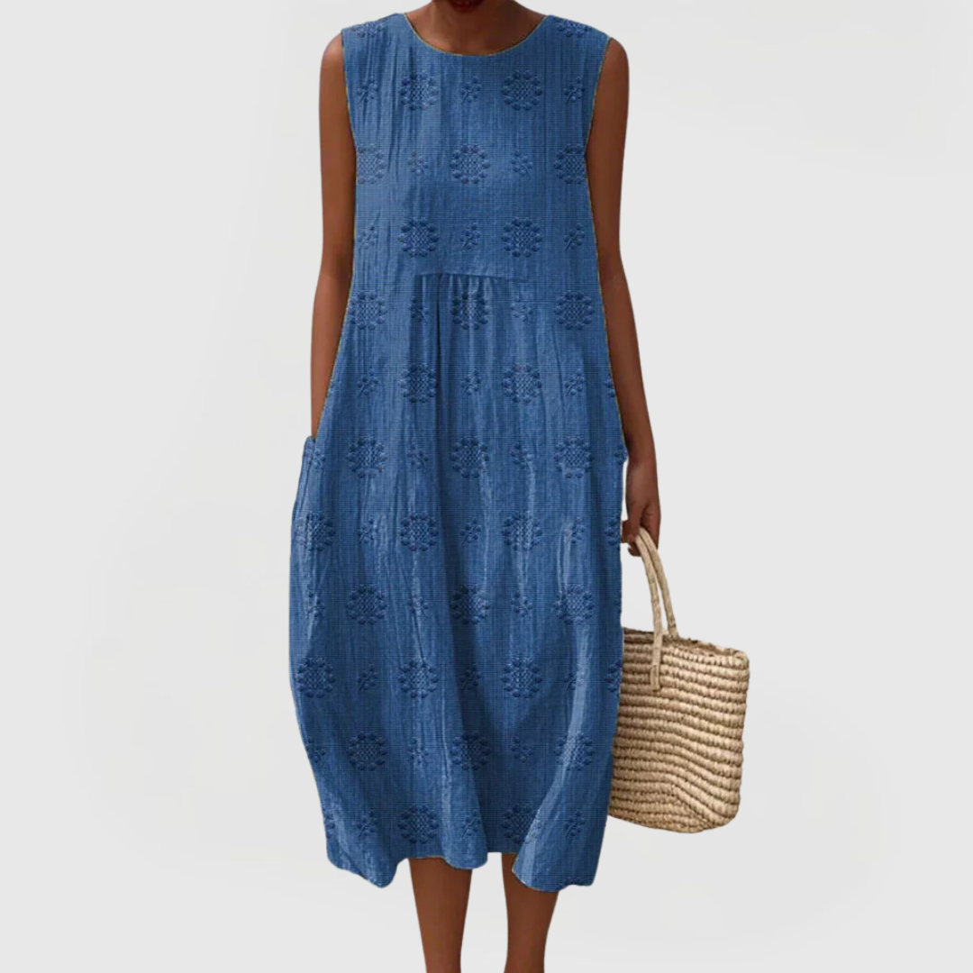 Floral Sleeveless Dress – Evening-Ready Elegance
