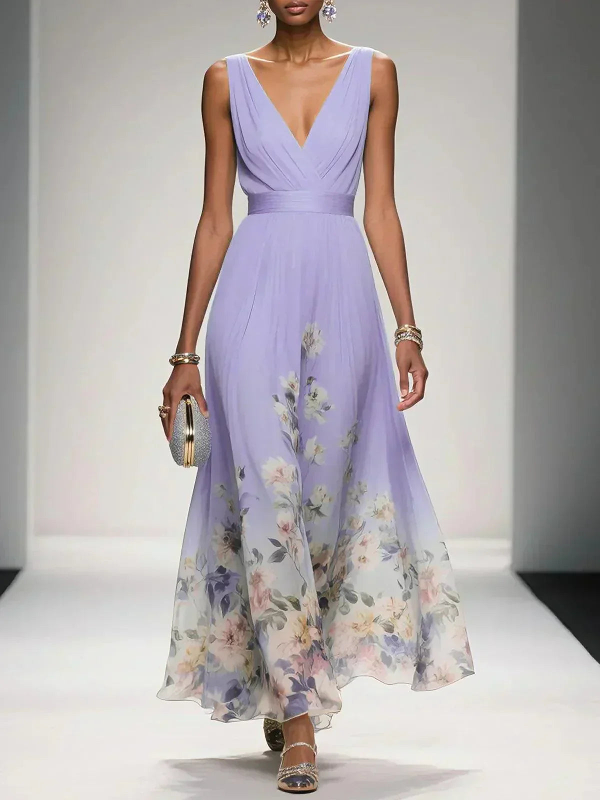 Floral Wrap Jumpsuit – Elegant Occasion Silhouette
