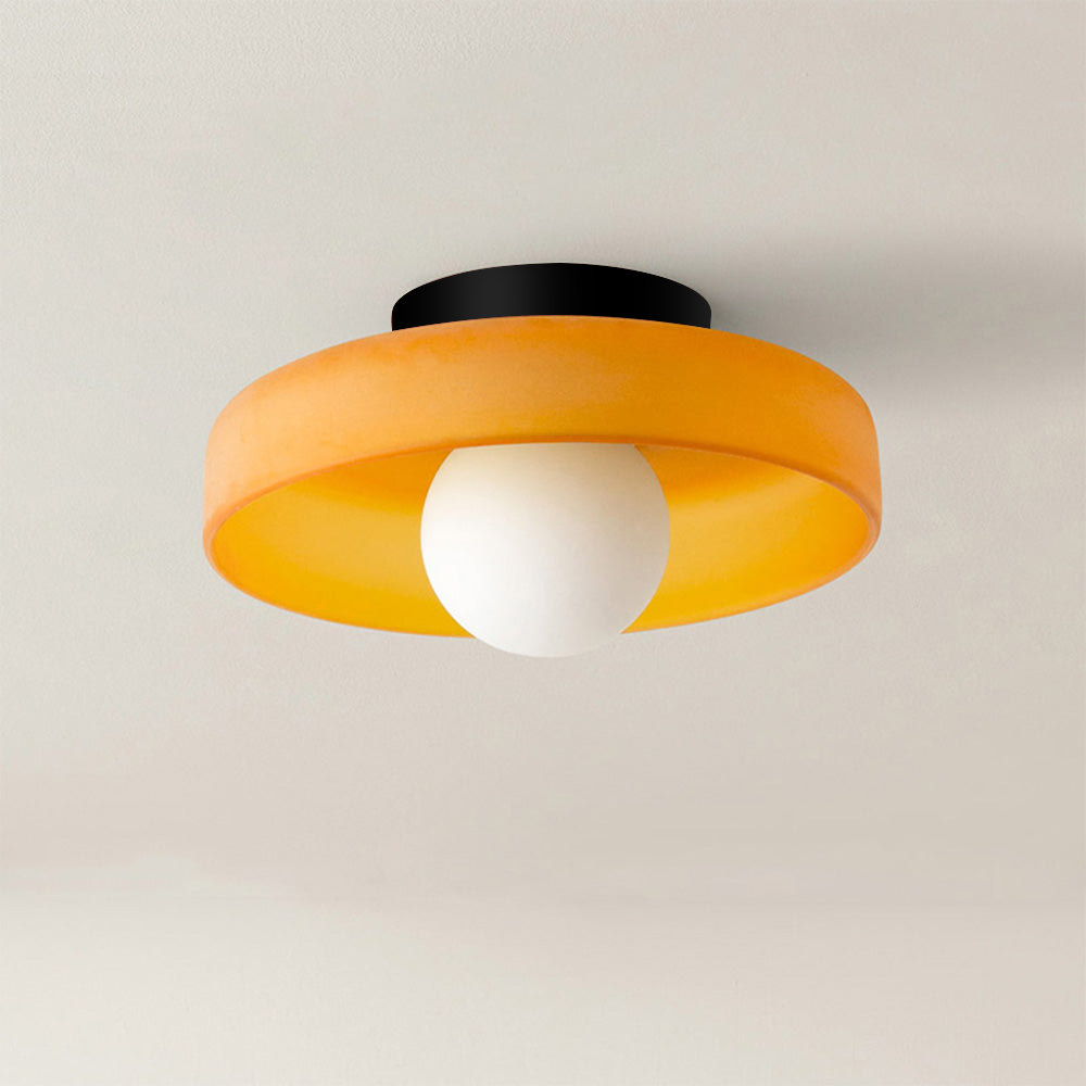 Glass Flush Mount Ceiling Light Fixture – Modern Round Ceiling Light