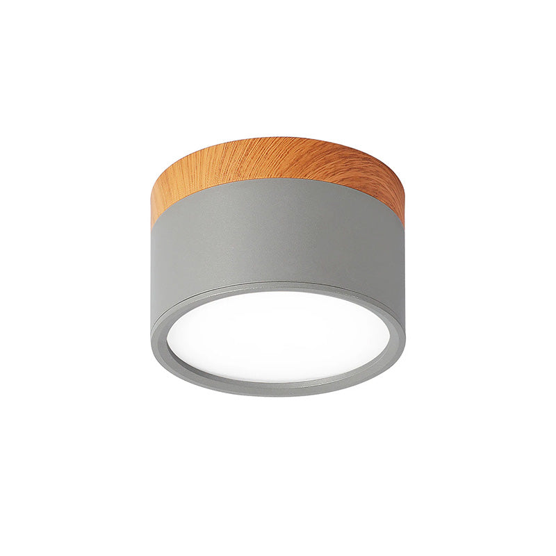 Small LED Flush Mount Ceiling Light Fixture – Modern Cylinder Ceiling Light