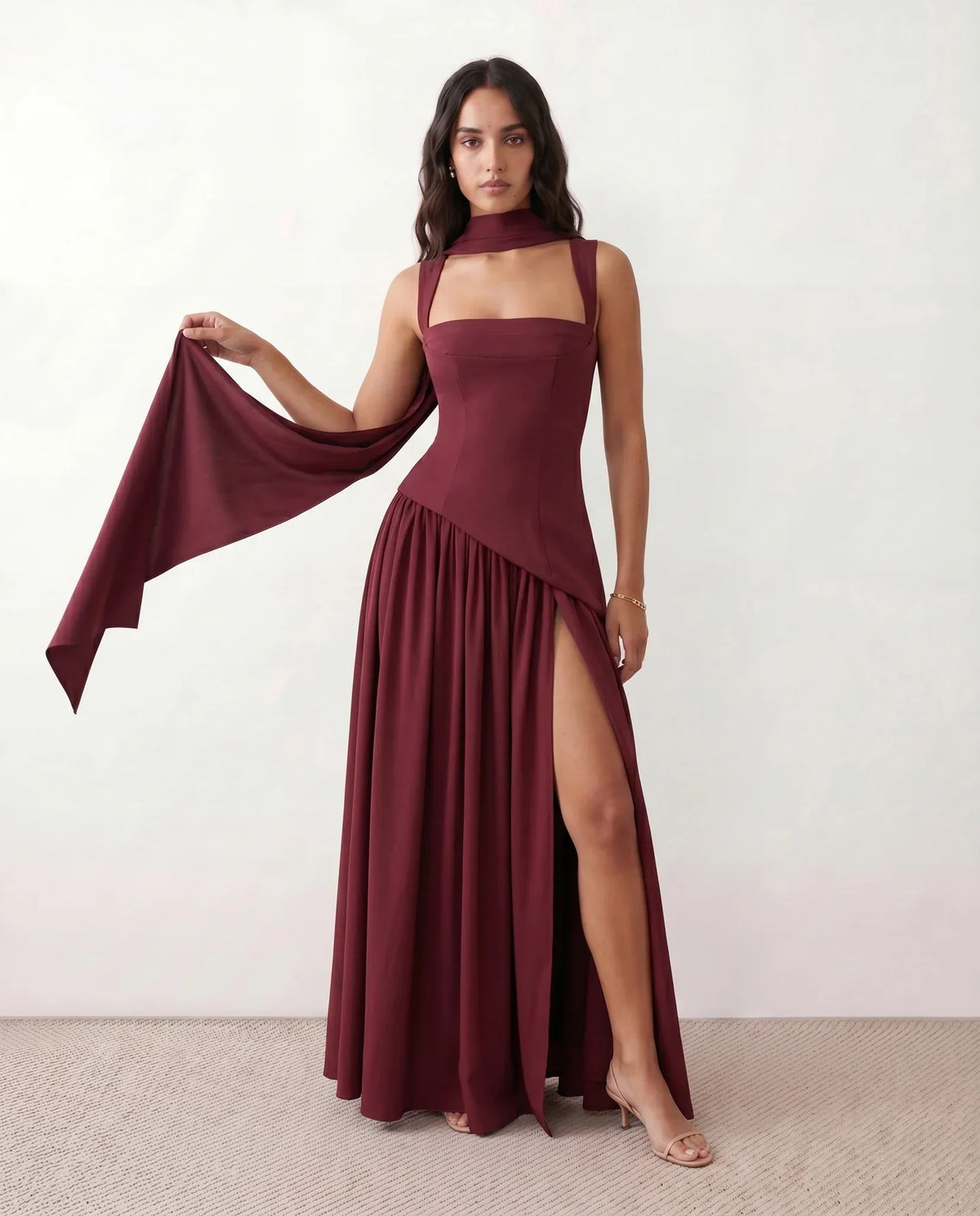 warm maxi dress Lace Square-Neck – Effortless Summer Style Dressy Jumper Ruby rox black white allowing you to personalise Size:Small (88cm) / Regular