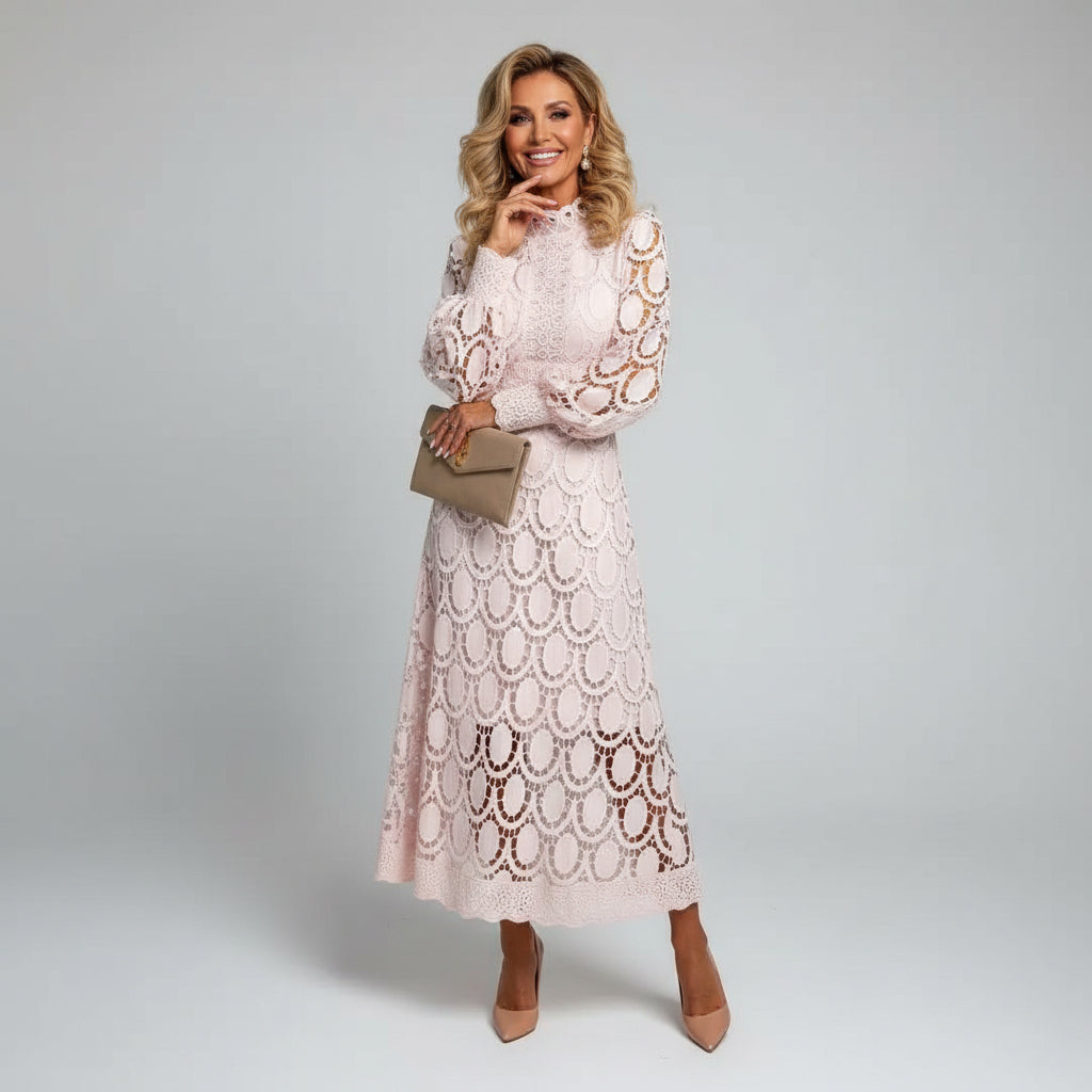Lace Midi Bodycon Wedding Guest Dress – Polished Warm-Weather Look