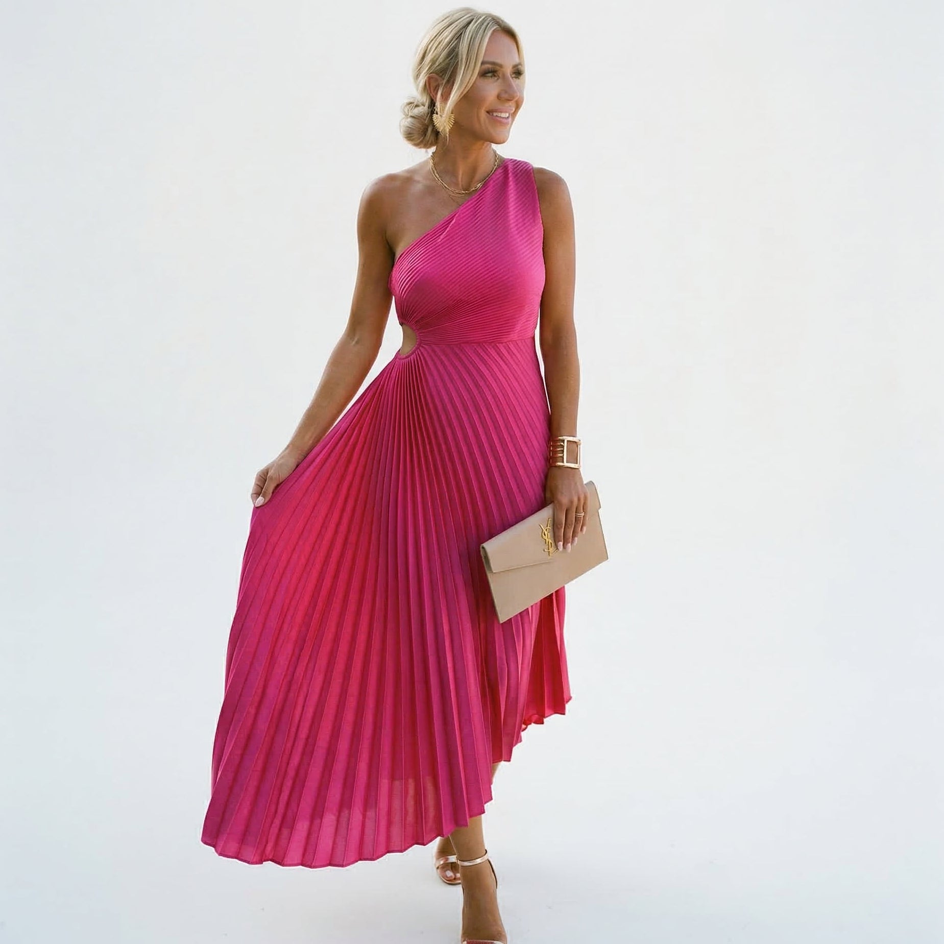 Maxi A-Line Wedding Guest Dress – Polished Warm-Weather Look