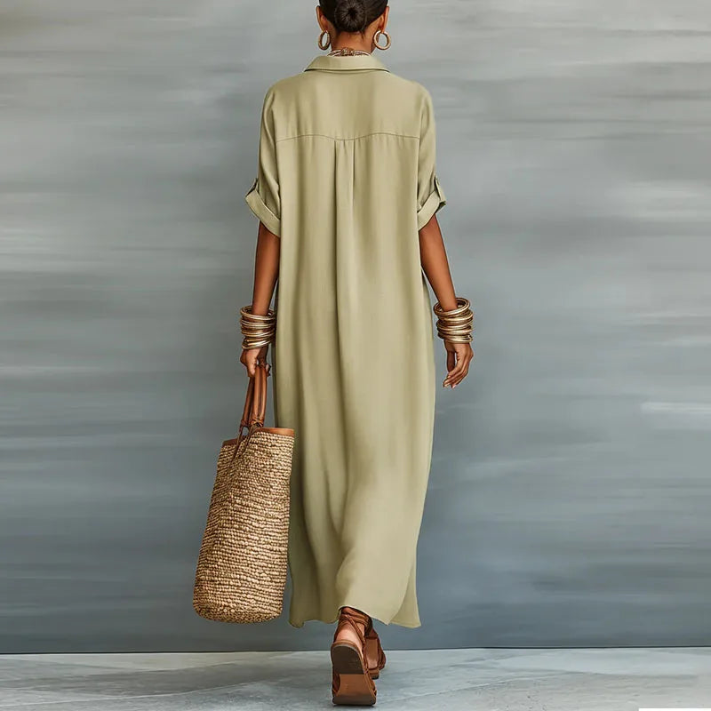 Maxi Collared Dress – Refined Everyday Ease
