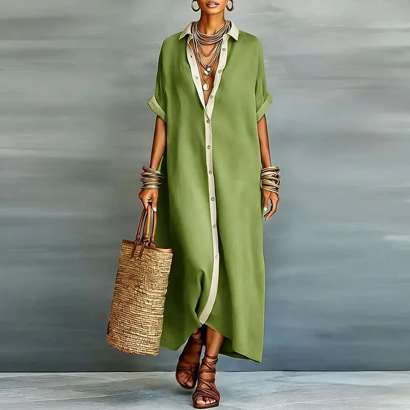 Maxi Collared Dress – Refined Everyday Ease