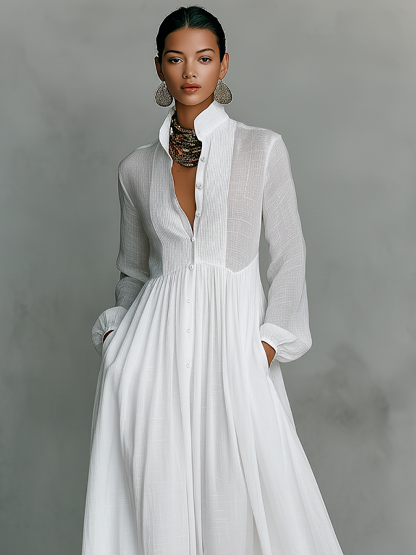 Maxi Collared Dress – Smart Everyday Style