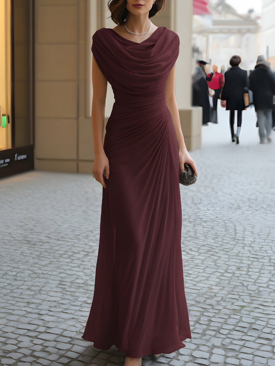 Maxi Cowl Wedding Guest Dress – Refined Occasion Look