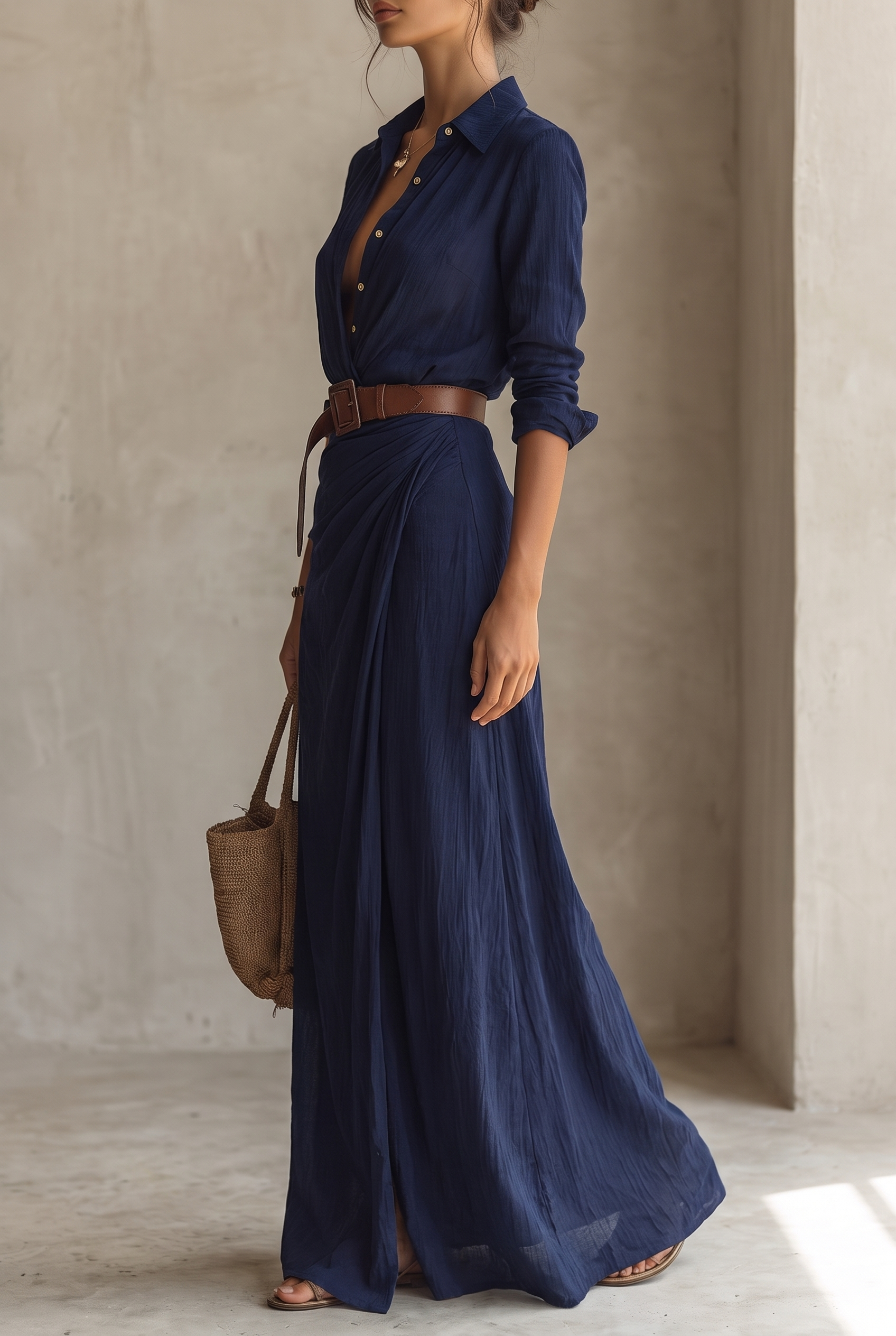 Maxi V-Neckline Dress – Smart Everyday Style