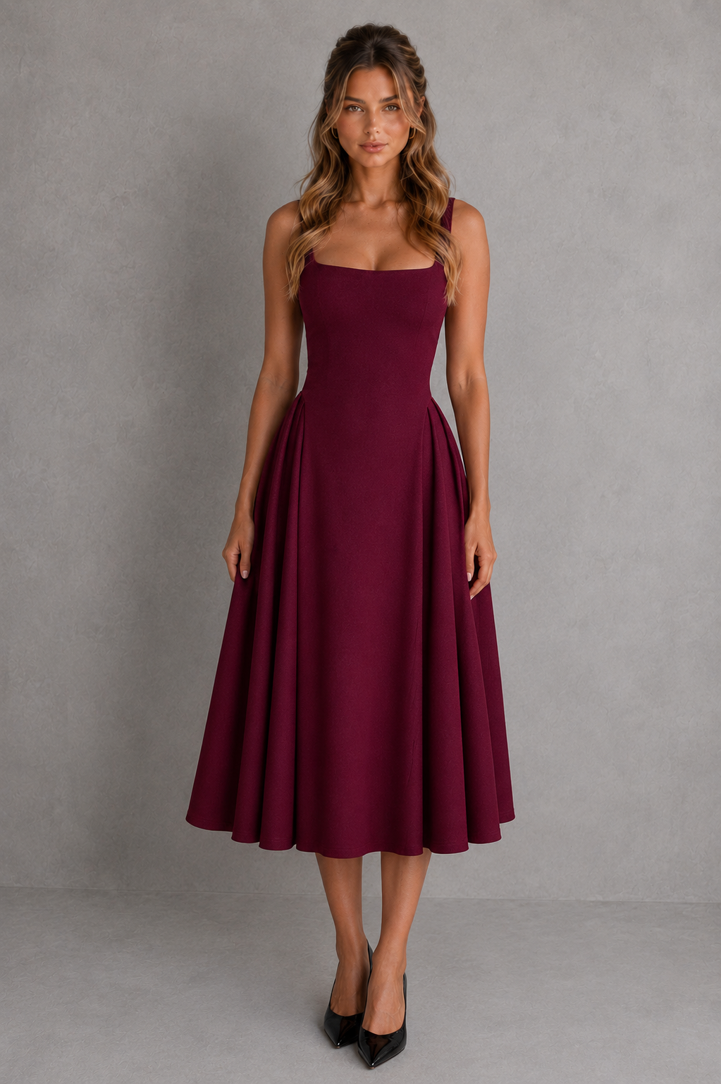 a line midi wedding guest dress Square-Neck Strappy A-Line satin prom gown tie belt cinches the Shop Kids Girls Green Size:Small 6