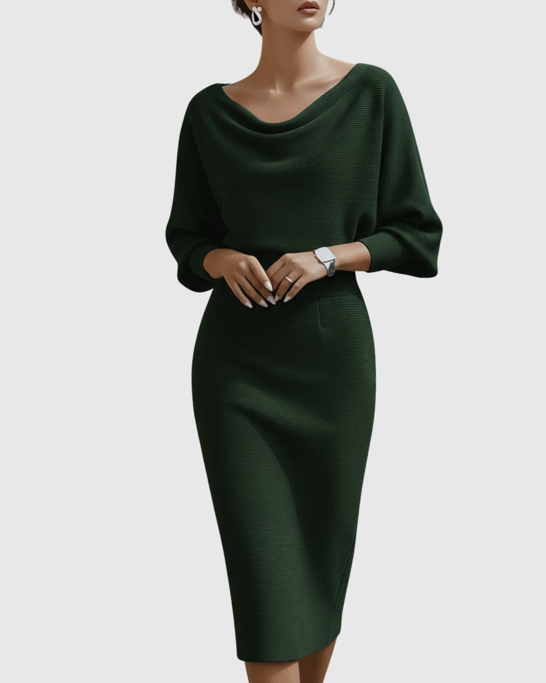 Midi Cowl-Neck Dress – Effortless Summer Style