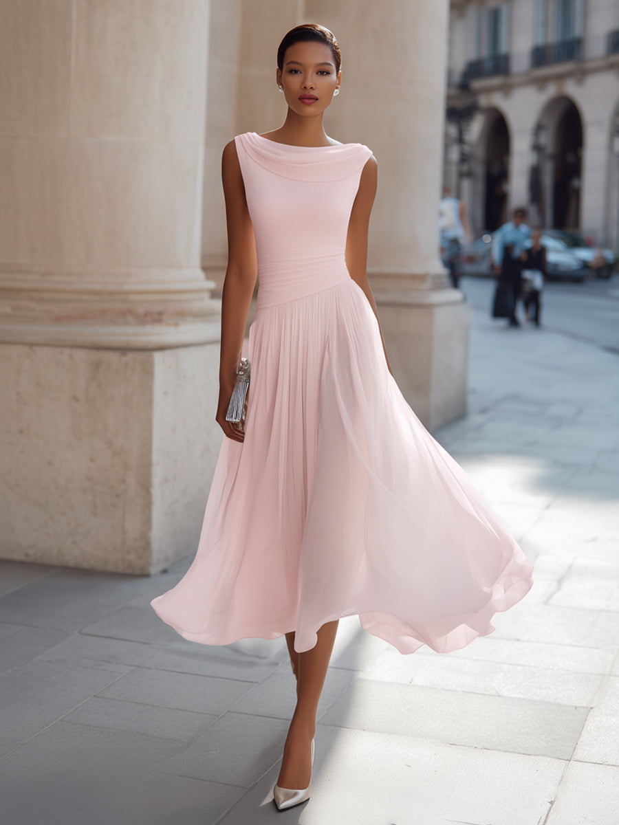 Midi Pleated Dress – Elegant Occasion Silhouette
