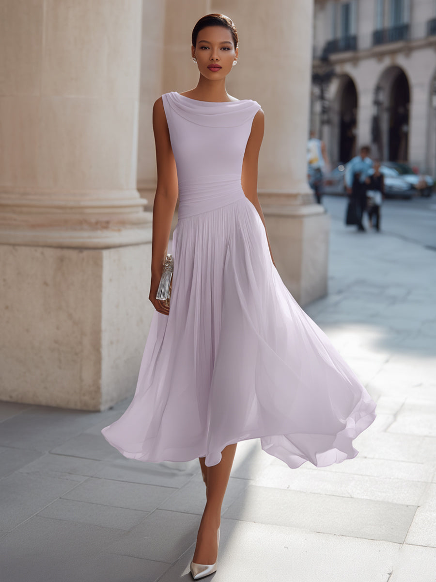 Midi Pleated Dress – Elegant Occasion Silhouette