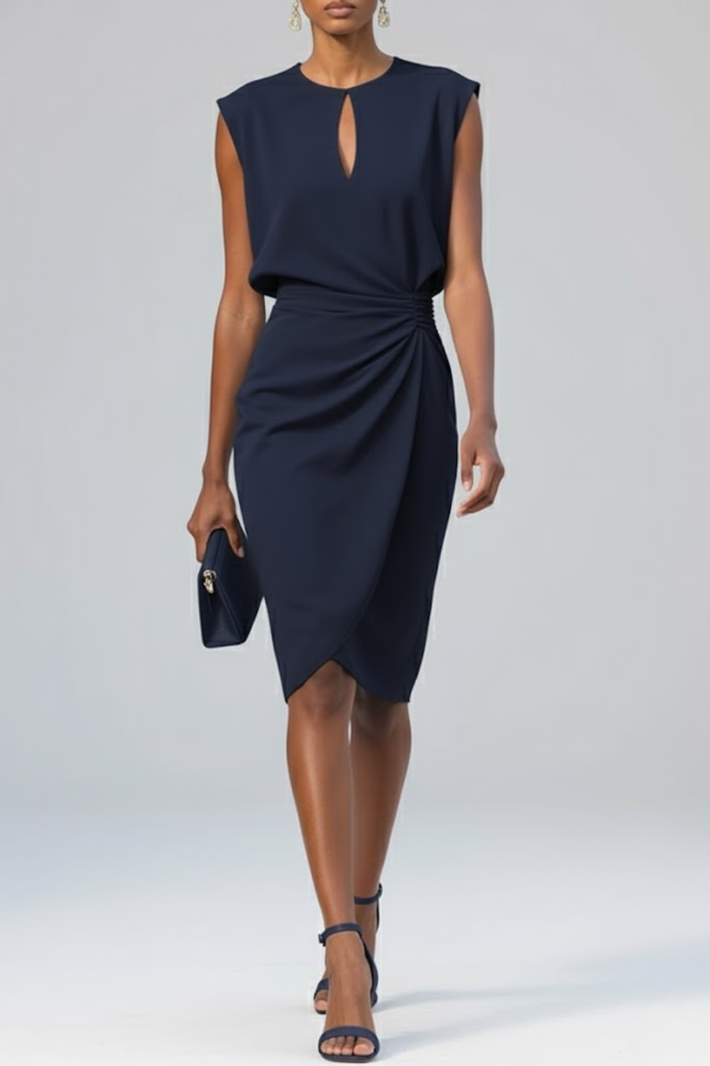 Midi Sleeveless Dress – Elegant Occasion Silhouette