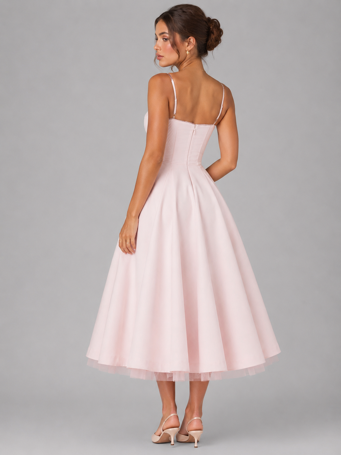 Midi Sweetheart Dress – Elegant Occasion Silhouette