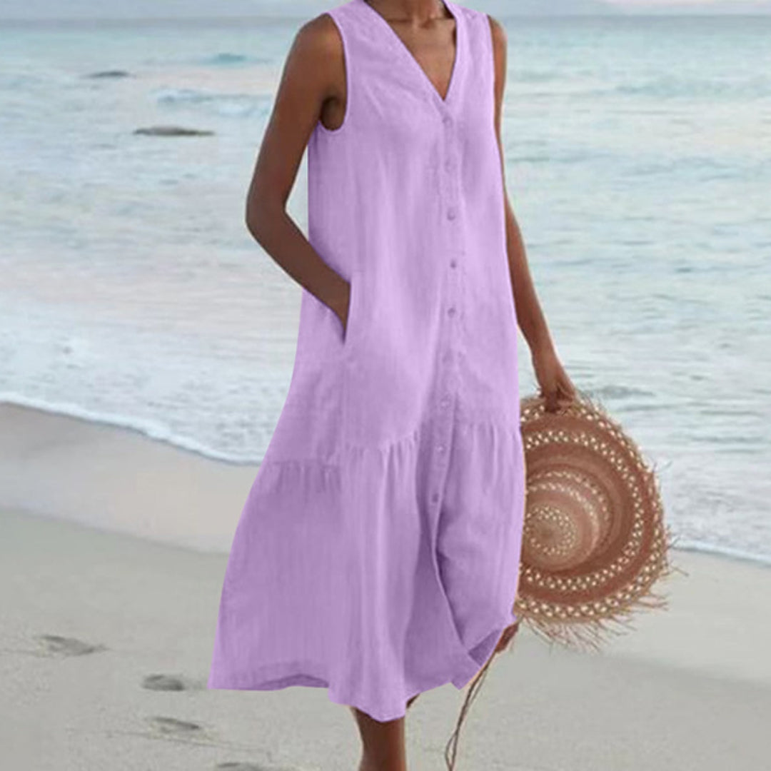 Midi Tiered Dress – Relaxed Holiday Look