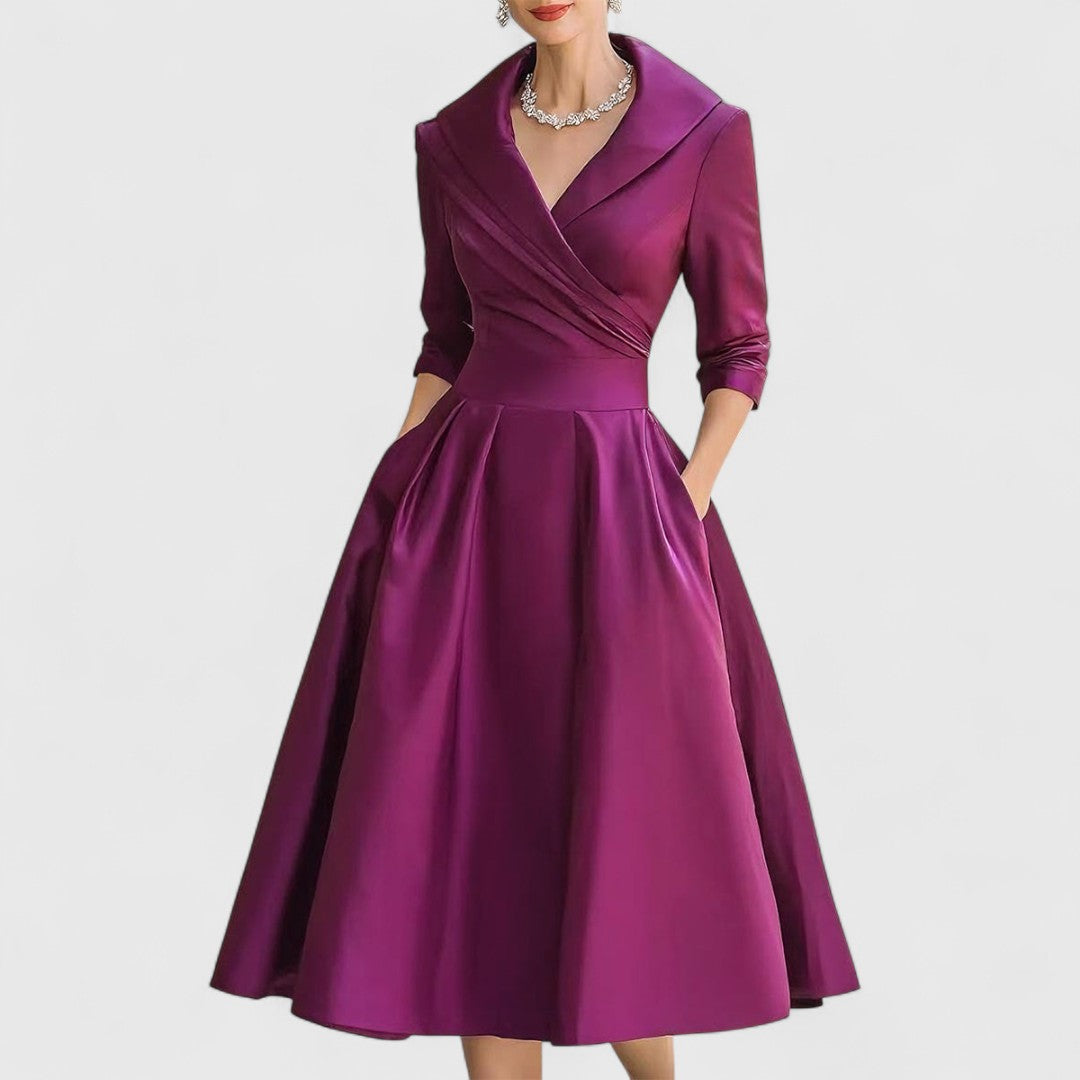 Midi Wrap Dress – Elegant Occasion Silhouette