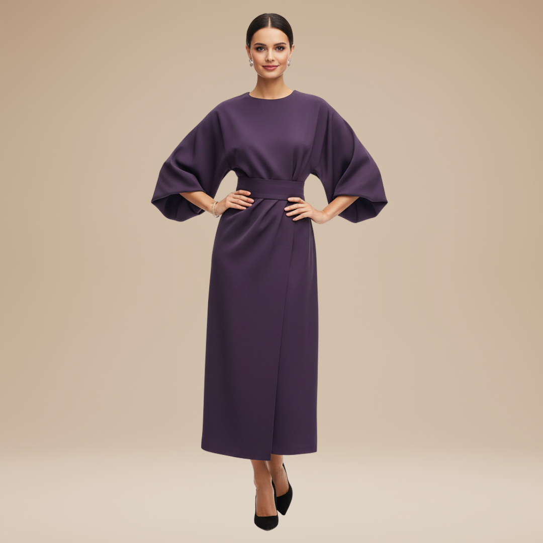 Midi Wrap Dress – Polished Daytime Style