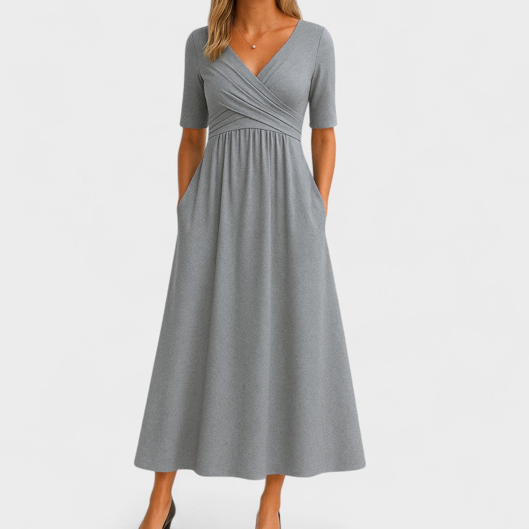 Midi Wrap Dress – Relaxed Daytime Look