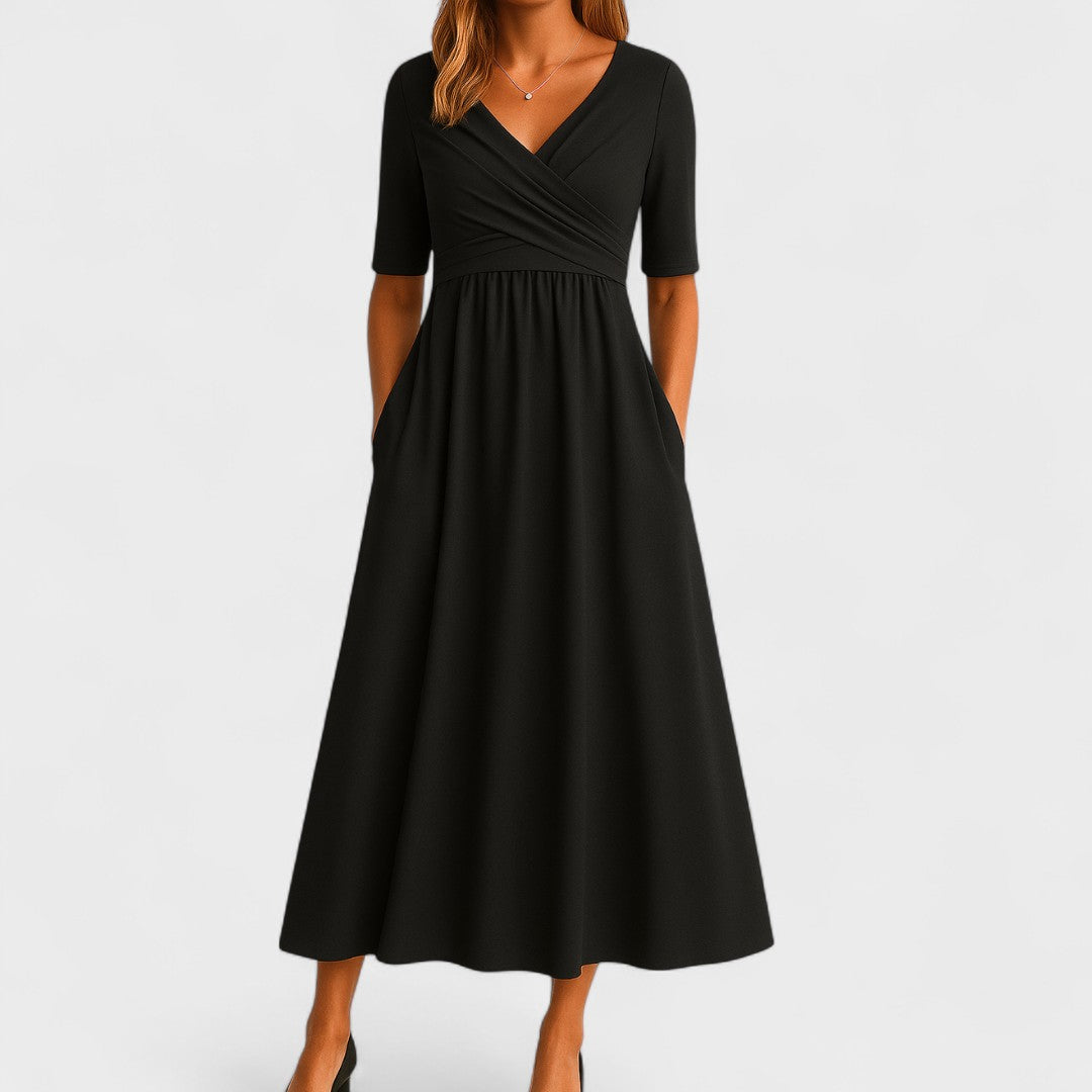 Midi Wrap Dress – Relaxed Daytime Look