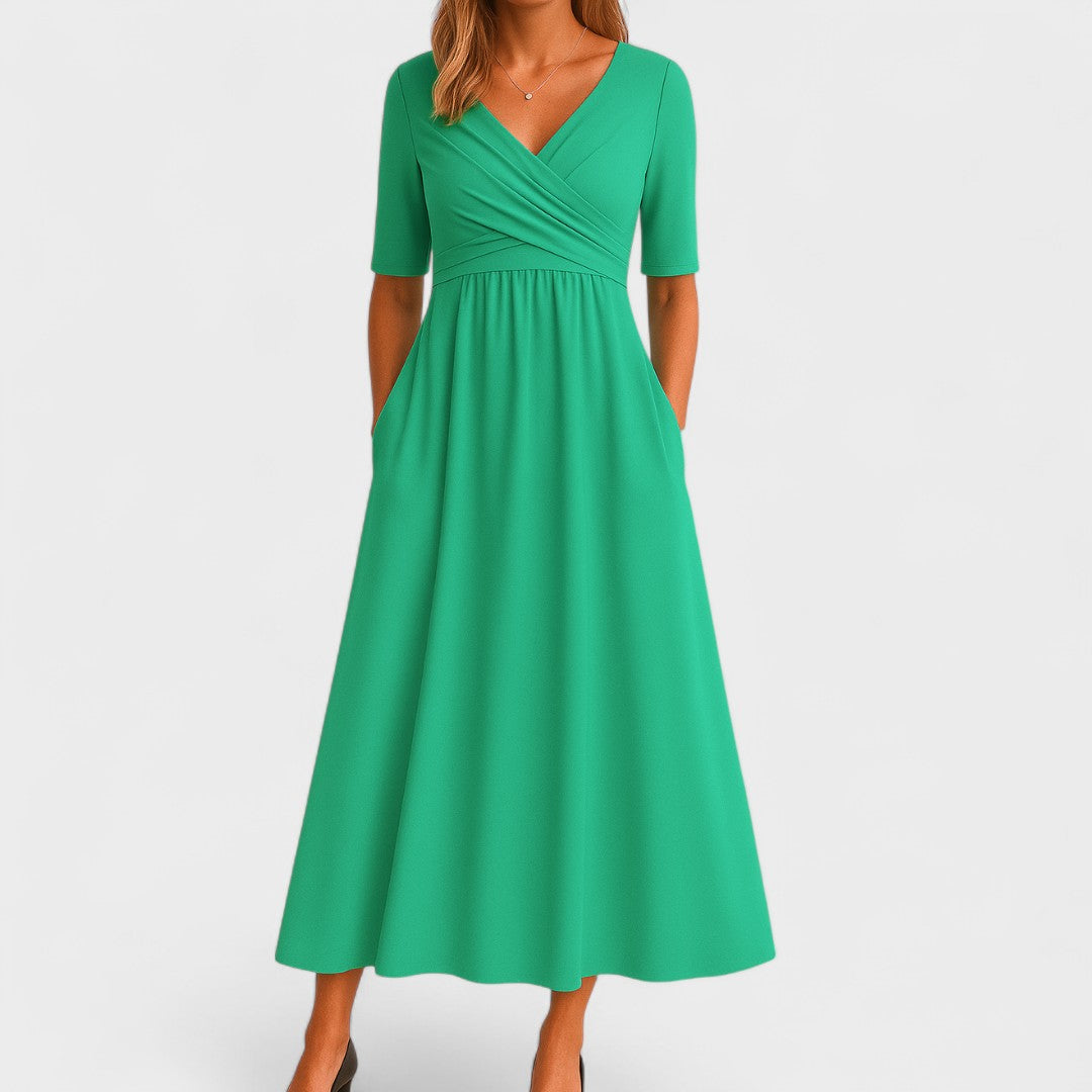 Midi Wrap Dress – Relaxed Daytime Look