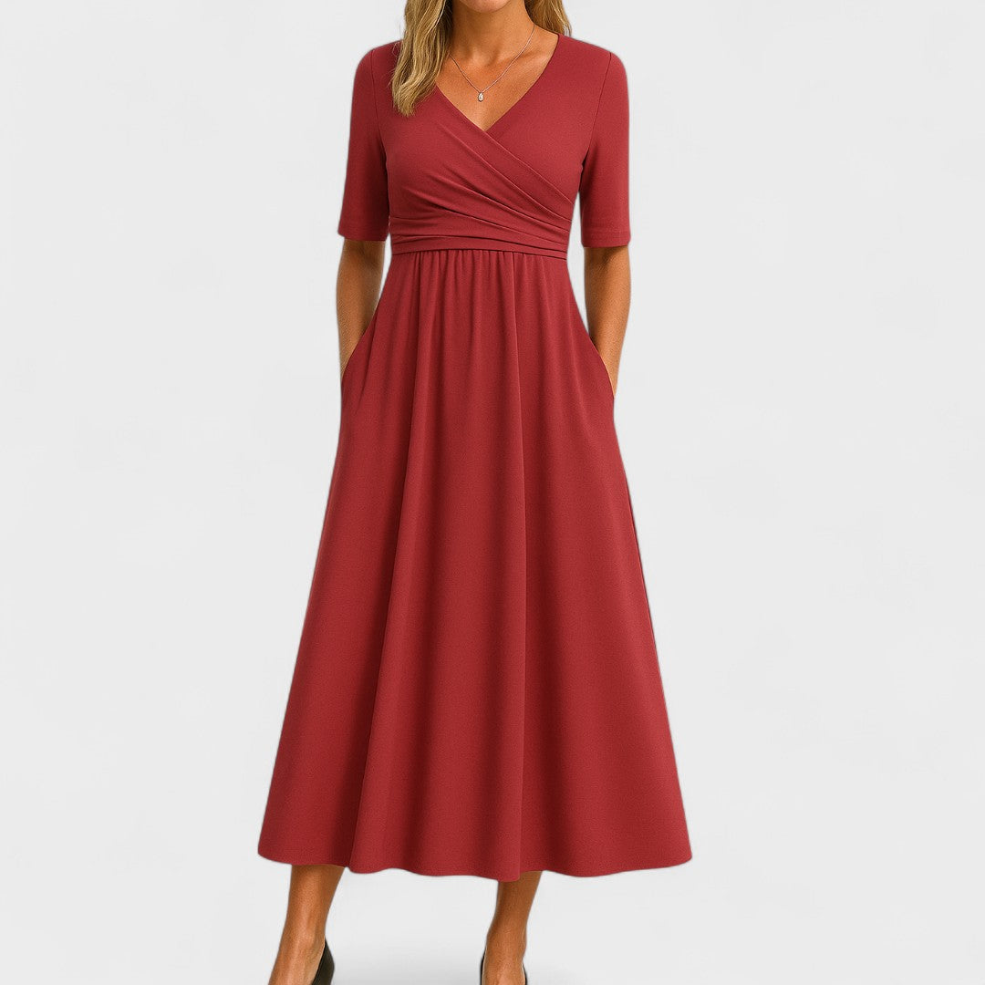 Midi Wrap Dress – Relaxed Daytime Look