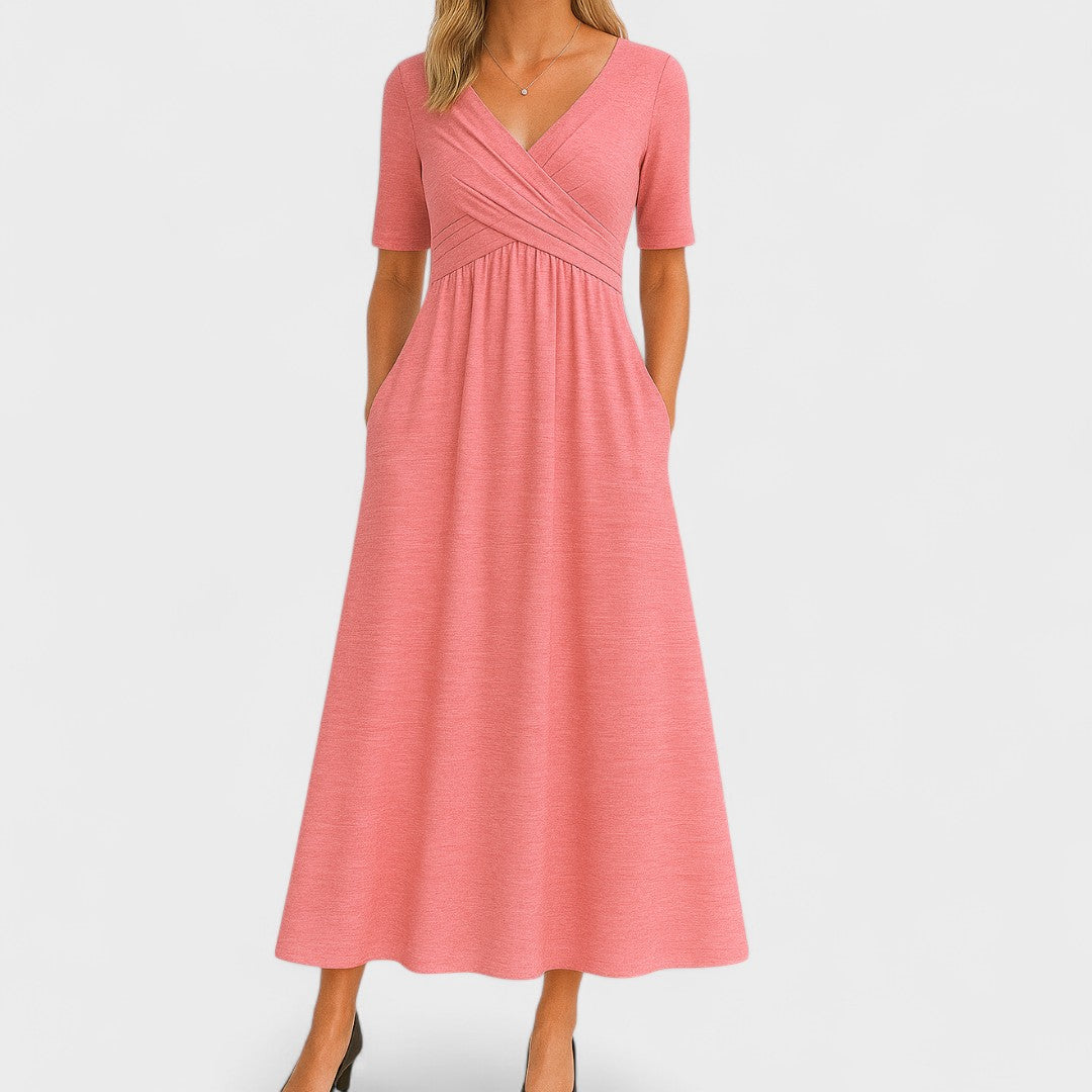 Midi Wrap Dress – Relaxed Daytime Look