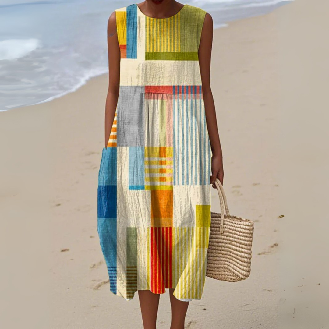Printed A-Line Dress – Relaxed Holiday Look