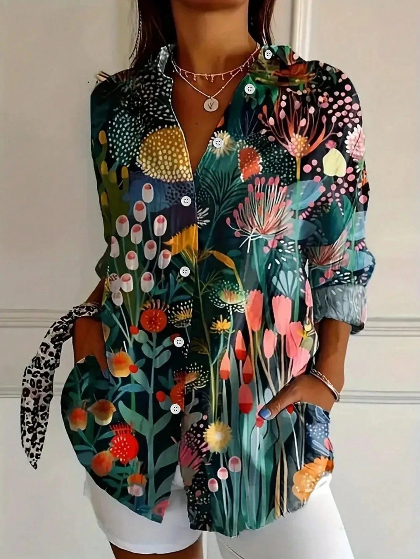 Printed Collared Blouse – Easy Summer Style