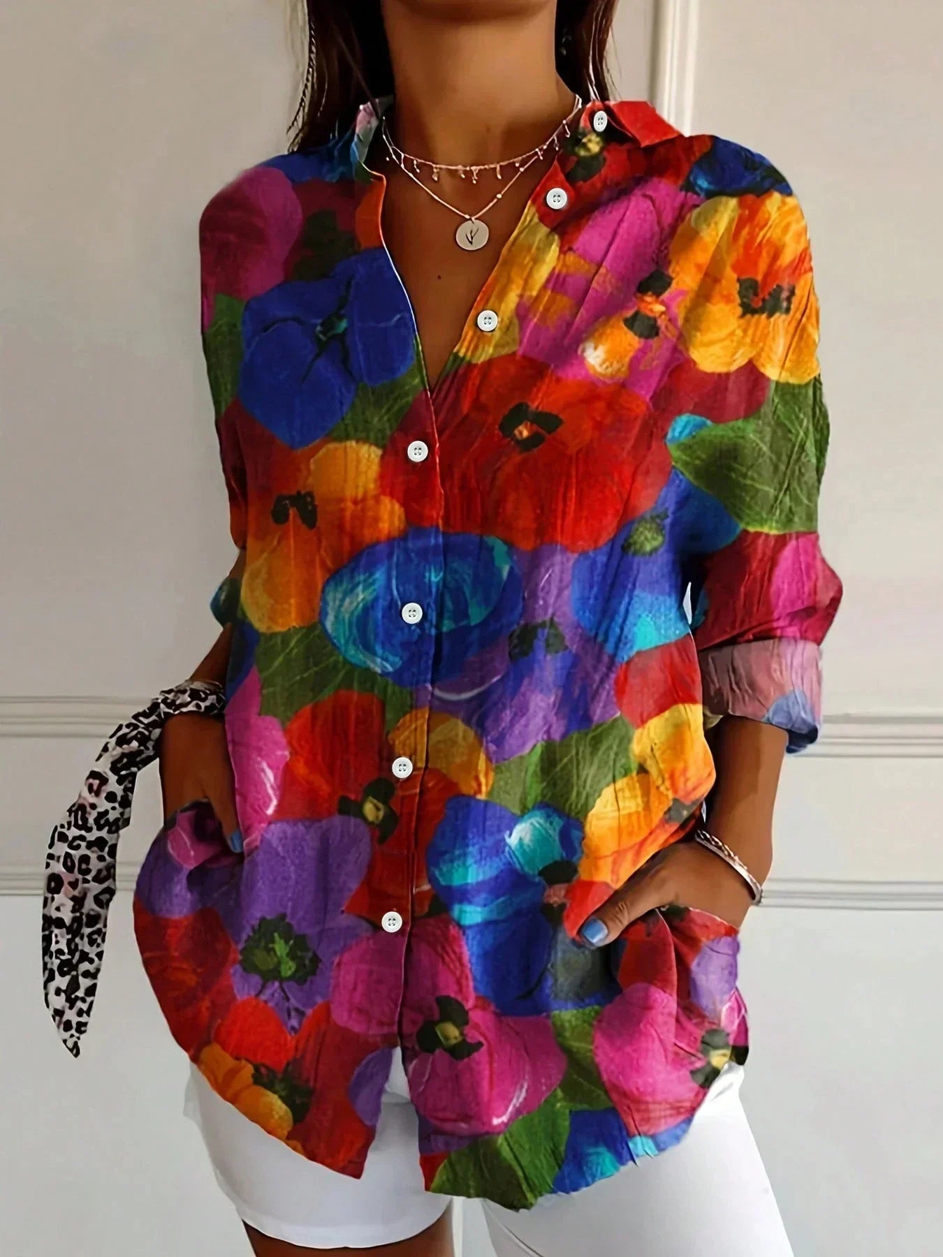 Printed Collared Blouse – Easy Summer Style